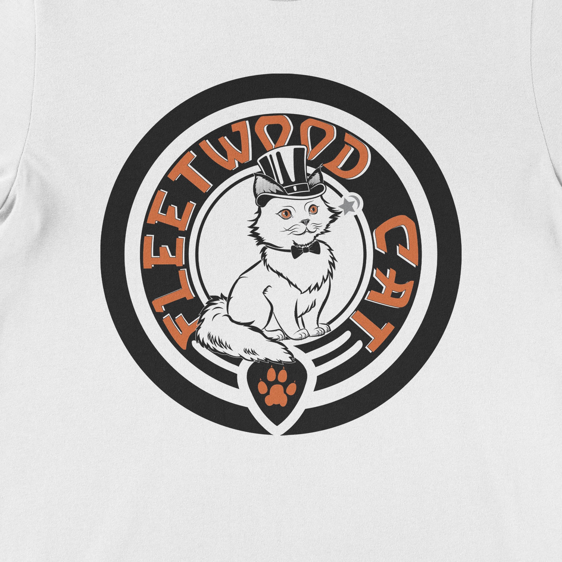 Fleetwood Cat Unisex T Shirt Rock and Roll Cat