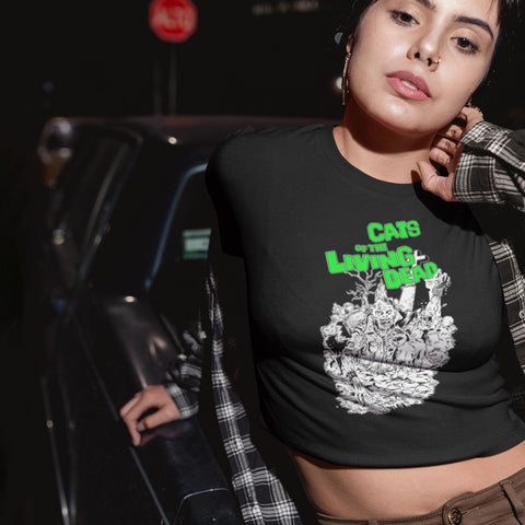 Cats of The Living Dead- Crop Top T-Shirt