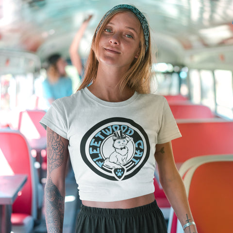 Fleetwood Cat- Crop Top T-Shirt