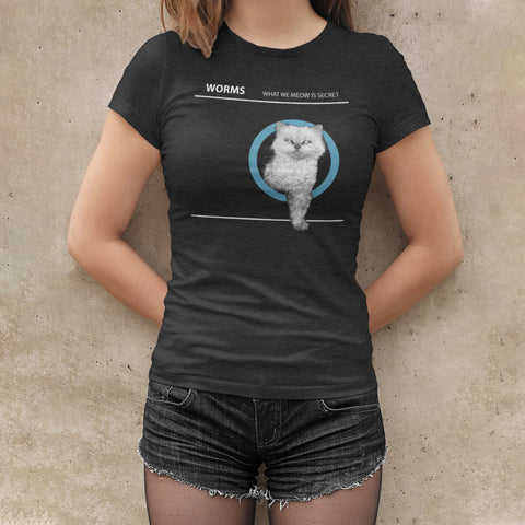 Purrs What We Meow Is Secret- Women's Tri-Blend T-Shirt