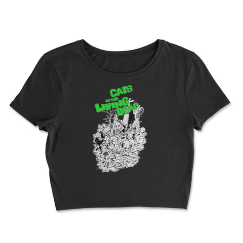 Cats of The Living Dead- Crop Top T-Shirt