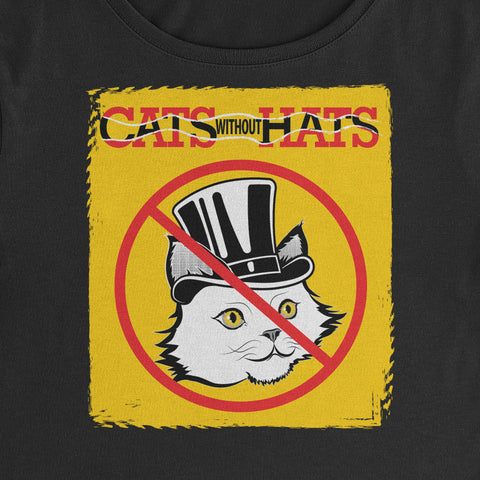 Cats Without Hats- Crop Top T-Shirt
