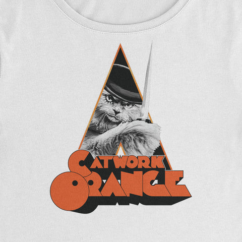 A Catwork Orange- Crop Top T-Shirt