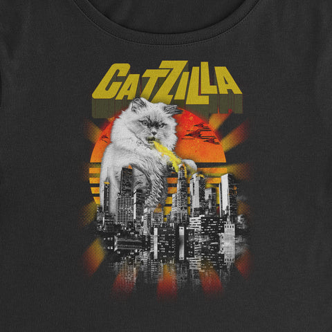 Catzilla- Crop Top T-Shirt
