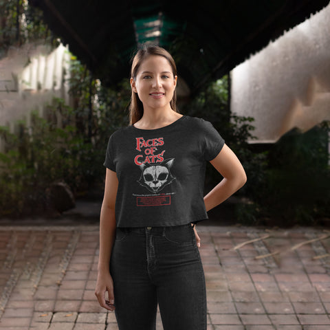 Faces of Cats- Crop Top T-Shirt
