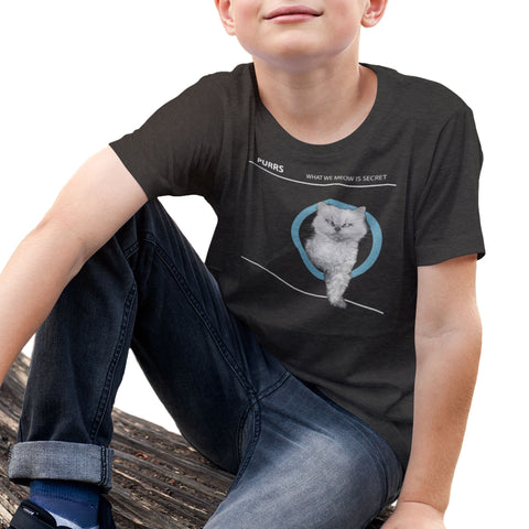 Purrs What We Meow Is Secret- Youth T-Shirt