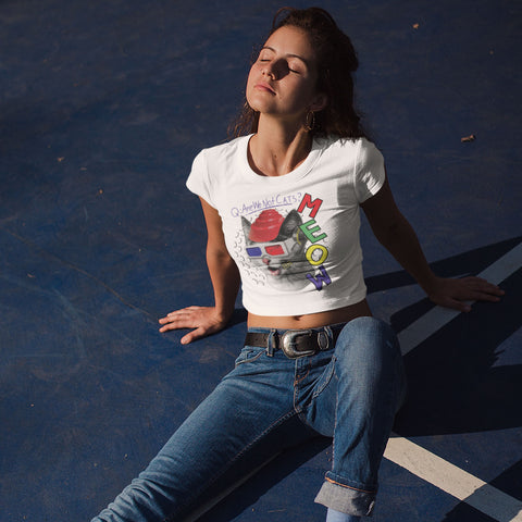 MEOW Are We Not Cats?- Crop Top T-Shirt
