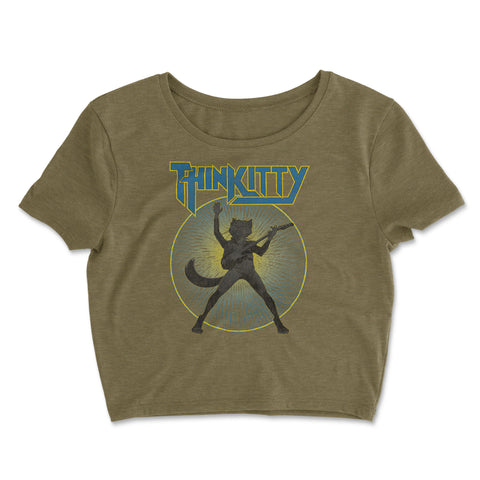 Thin Kitty- Crop Top T-Shirt