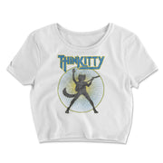 Thin Kitty- Crop Top T-Shirt