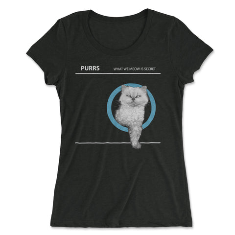 Purrs What We Meow Is Secret- Women's Tri-Blend T-Shirt